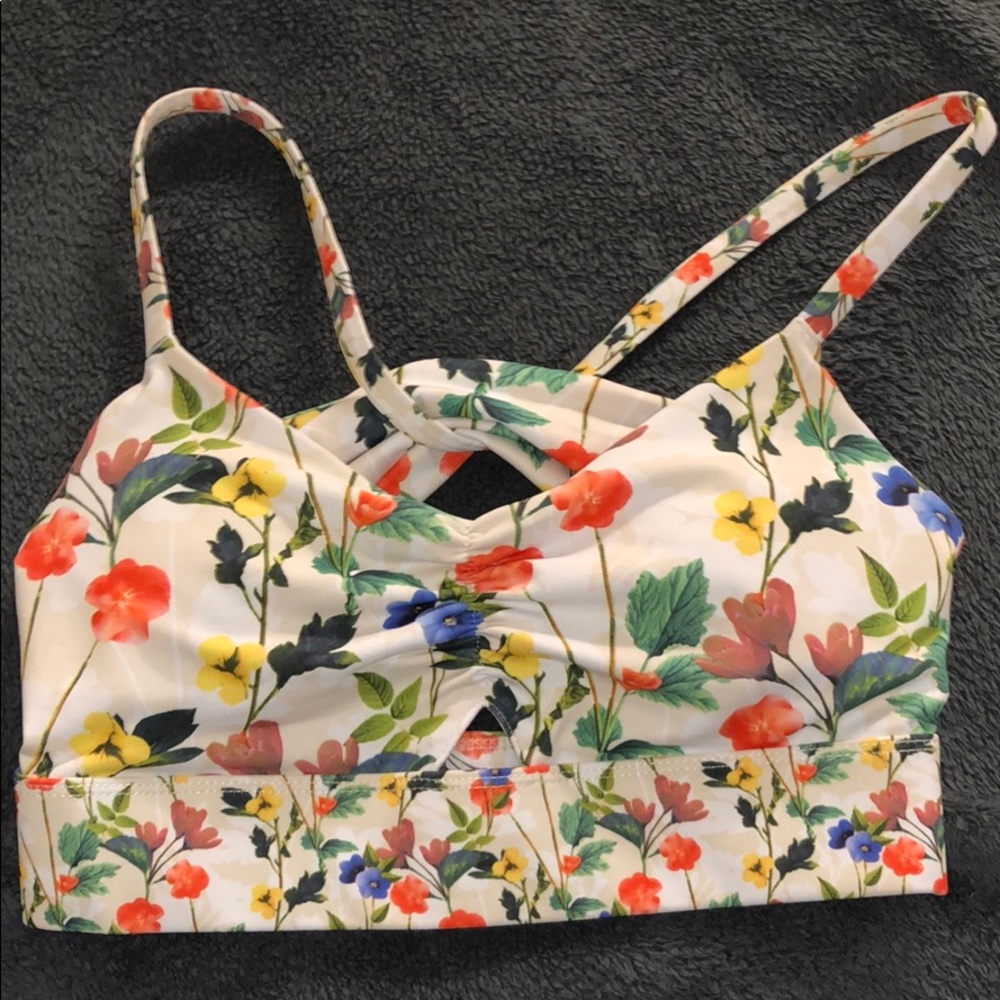 fabletics floral sports bra